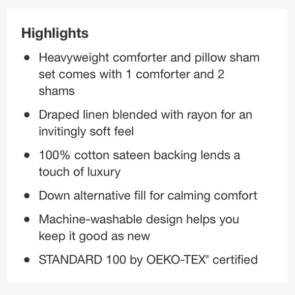 Casaluna Target black linen blend Queen size comforter - Picture 8 of 9